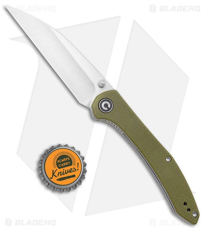 CIVIVI Hadros Liner Lock Knife Olive Micarta (3.35" Satin) C20004-3