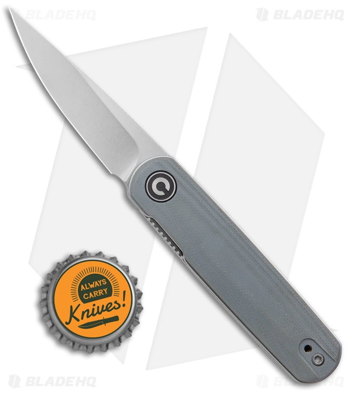 CIVIVI Lundquist Lumi Liner Lock Knife Gray G-10 (2.6" Stonewash)