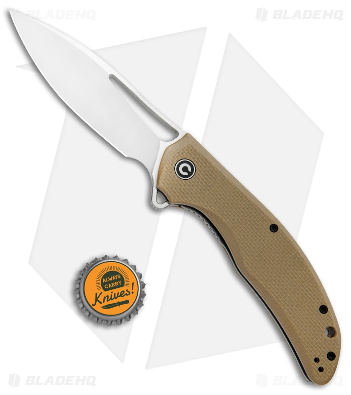 CIVIVI Vexer Flipper Liner Lock Knife Tan G-10 (3.96" Satin) 