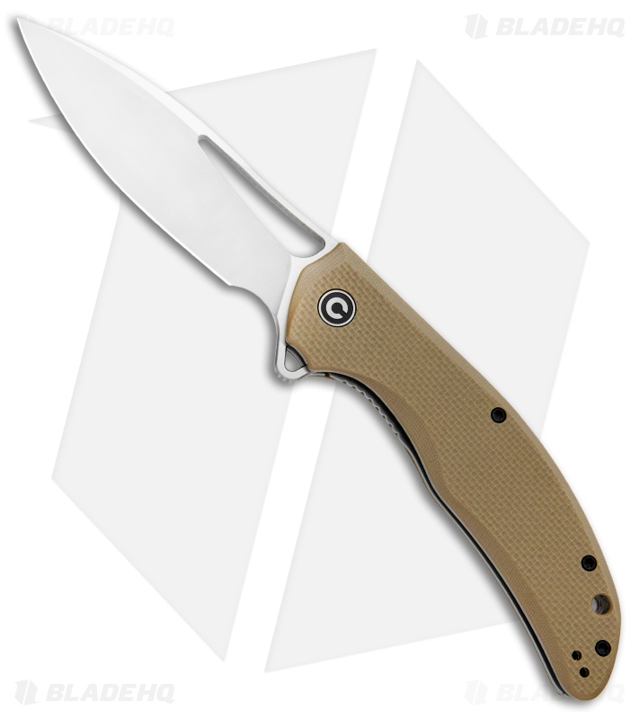 CIVIVI Vexer Flipper Liner Lock Knife Tan G-10 (3.96" Satin) 