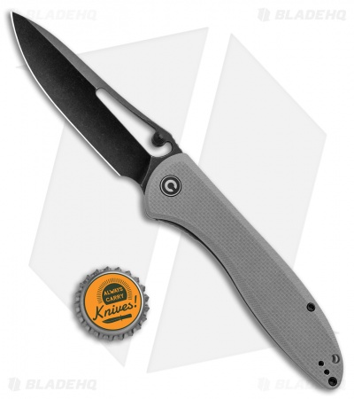 CIVIVI Picaro Liner Lock Knife Gray G-10 (3.94" Black Stonewash) 
