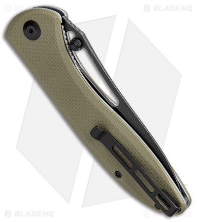 CIVIVI Picaro Liner Lock Knife OD Green G-10 (3.94" Black Stonewash) 
