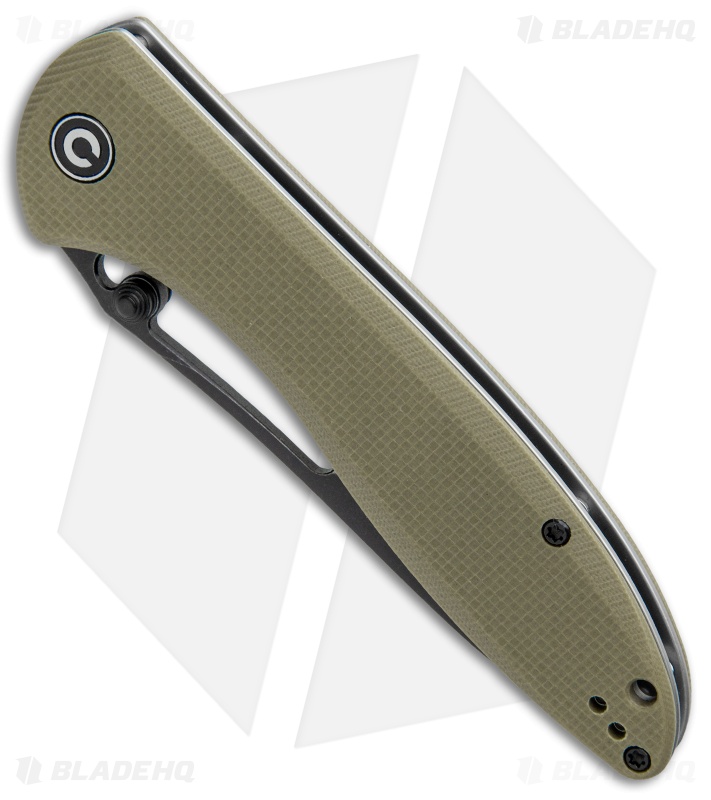 CIVIVI Picaro Liner Lock Knife OD Green G-10 (3.94" Black Stonewash) 