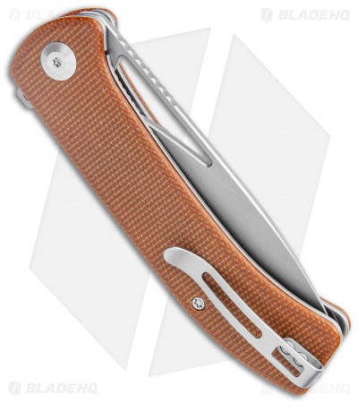 CIVIVI Riffle Liner Lock Knife Brown Micarta (3.5" Stonewash) C2024A