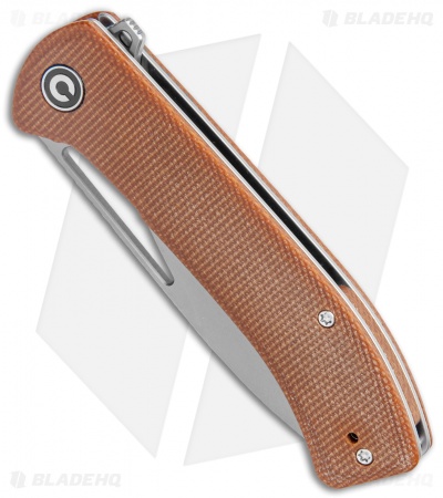 CIVIVI Riffle Liner Lock Knife Brown Micarta (3.5" Stonewash) C2024A