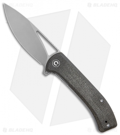 CIVIVI Riffle Liner Lock Knife Dark Green Micarta (3.5" Stonewash) C2024C