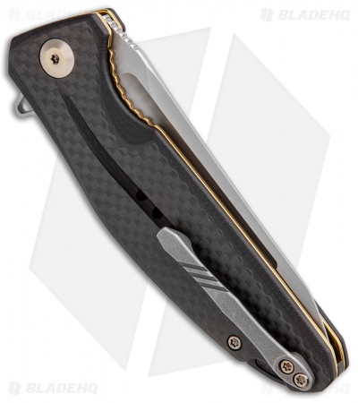 CIVIVI Statera Flipper Liner Lock Knife Black Carbon Fiber (3.5" SW) C901C