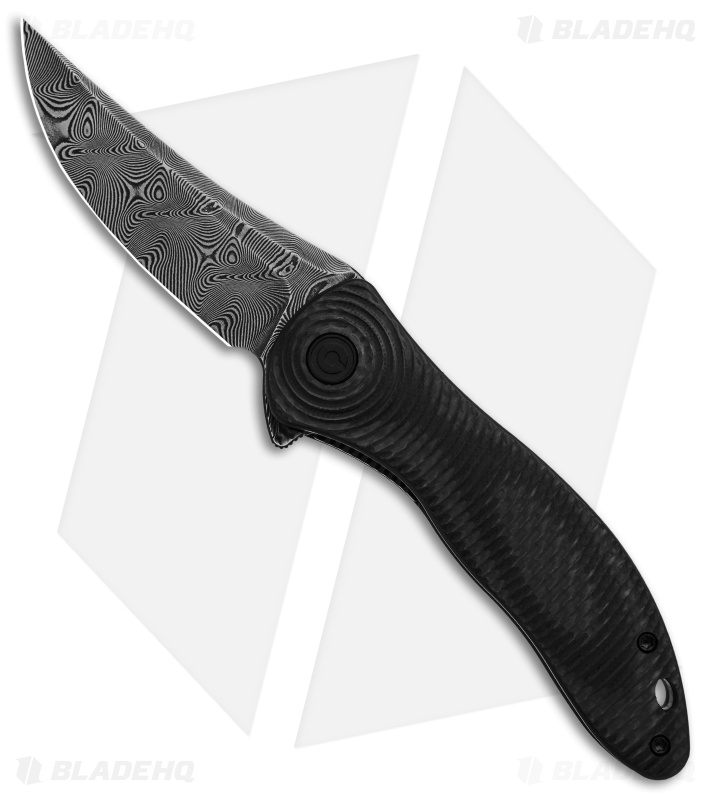 CIVIVI Synergy3 Liner Lock Knife Layered Black G-10 (3.3" Damascus)
