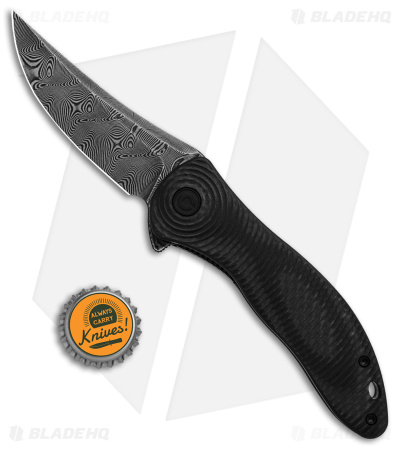 CIVIVI Synergy3 Liner Lock Knife Layered Black G-10 (3.3" Damascus)