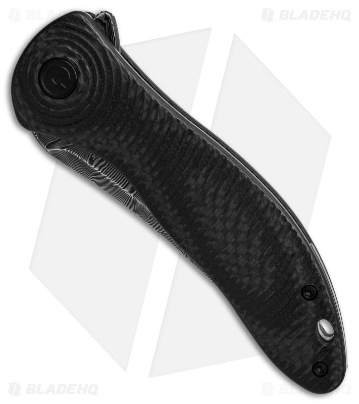 CIVIVI Synergy3 Liner Lock Knife Layered Black G-10 (3.3" Damascus)