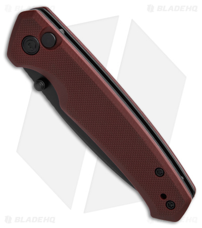 CIVIVI Altus Button Lock Knife Burgundy G-10 (3" Black) C20076-2