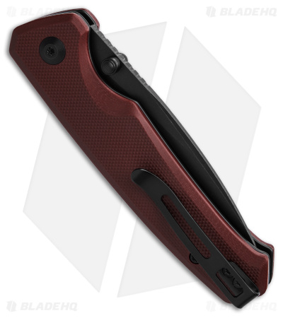 CIVIVI Altus Button Lock Knife Burgundy G-10 (3" Black) C20076-2