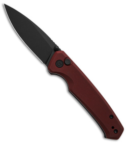 CIVIVI Altus Button Lock Knife Burgundy G-10 (3" Black) C20076-2