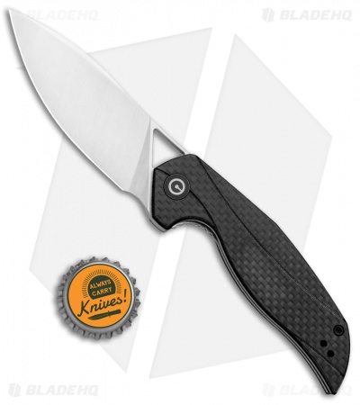 CIVIVI Isham Anthropos Flipper Knife Black/Carbon Fiber (3.25" Satin) C903C