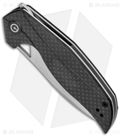 CIVIVI Isham Anthropos Flipper Knife Black/Carbon Fiber (3.25" Satin) C903C