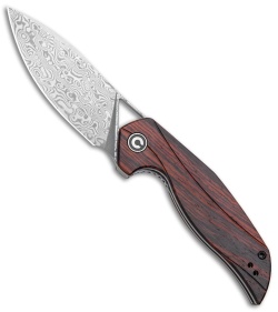 CIVIVI Isham Anthropos Flipper Knife Sandalwood (3.25" Damascus) C903DS-2