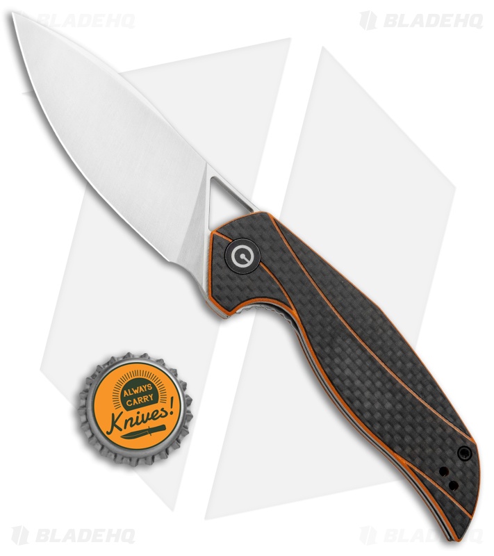 Arupin9 　BONAVENTURA CIVIVI Isham Anthropos - Flipper Knife | Orange + CF | Blade HQ