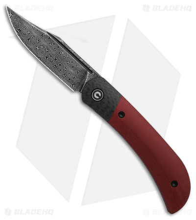 CIVIVI Appalachian Drifter 2 Liner Lock Knife Burgundy G-10 (3" Damascus)