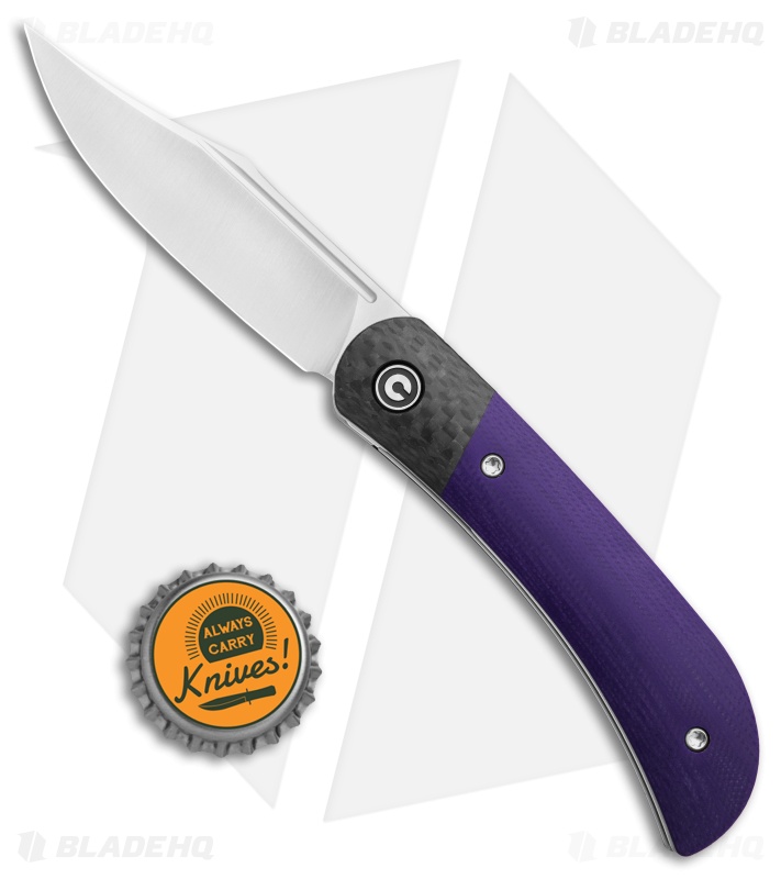 CIVIVI Appalachian Drifter 2 Knife | Purple G-10 + CF | C19010C-1