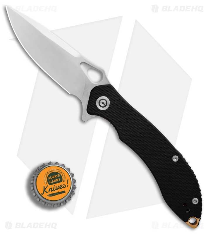 CIVIVI Aquila Flipper Liner Lock Knife Black G-10 (3.4" Satin) C805F