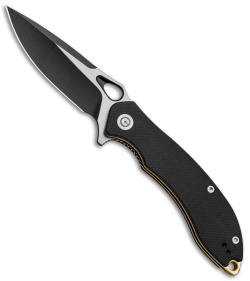 CIVIVI Aquila Flipper Liner Lock Knife Black G-10 (3.4" Black) C805E