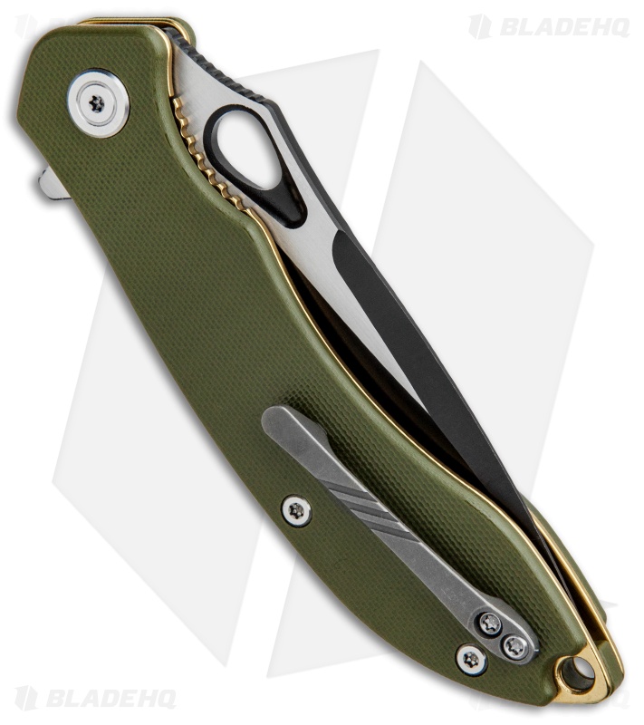 CIVIVI Aquila Flipper Liner Lock Knife OD Green G-10 (3.4" Black) C805A