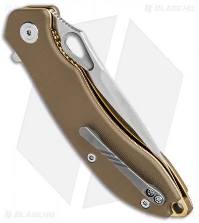 CIVIVI Aquila Flipper Liner Lock Knife Tan G-10 (3.4" Satin) C805D