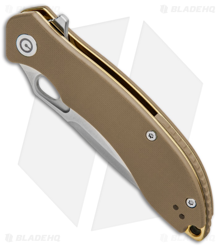 CIVIVI Aquila Flipper Liner Lock Knife Tan G-10 (3.4" Satin) C805D
