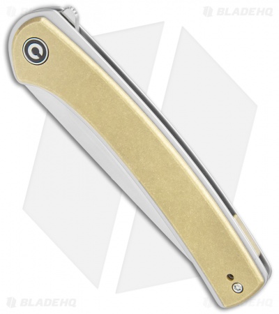 CIVIVI Asticus Liner Lock Knife Stonewashed Brass (3.8" Satin) C2002E