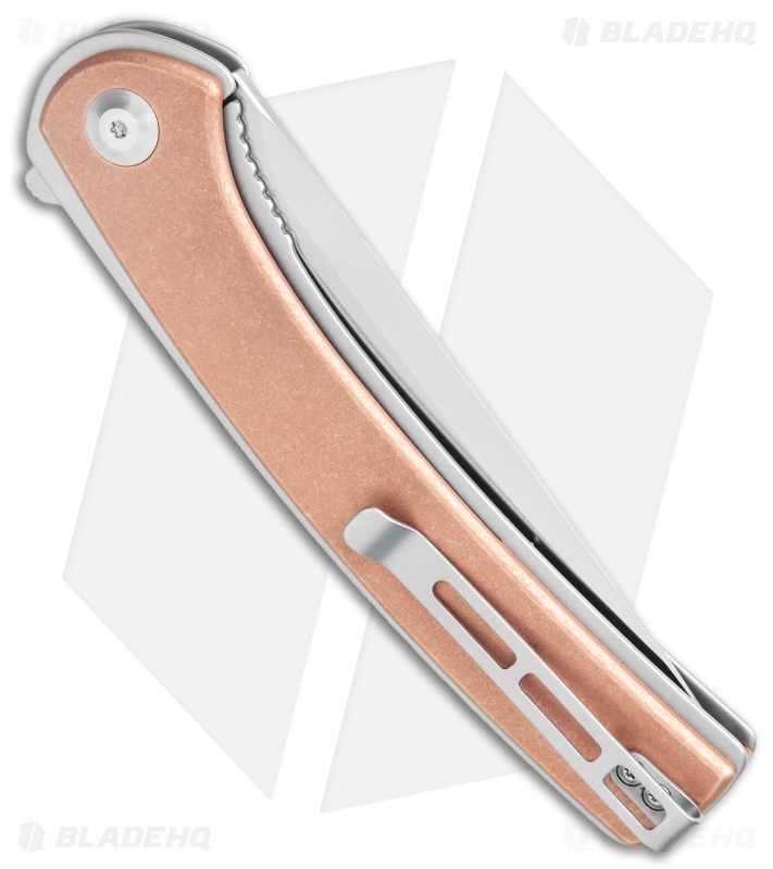 CIVIVI Asticus Liner Lock Knife Stonewashed Copper (3.8" Satin) C2002F