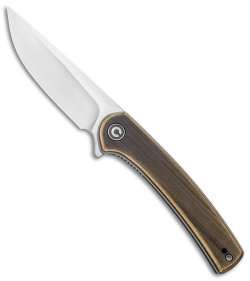 CIVIVI Mini Asticus Liner Lock Knife Black Rubbed Brass (3.25" Satin)