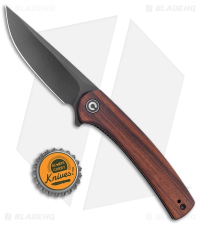 CIVIVI Mini Asticus Liner Lock Knife Cuibourtia Wood (3.25" Black Stonewash)