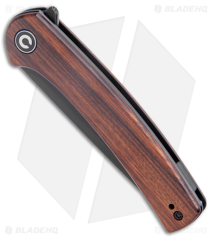 CIVIVI Mini Asticus Liner Lock Knife Cuibourtia Wood (3.25" Black Stonewash)