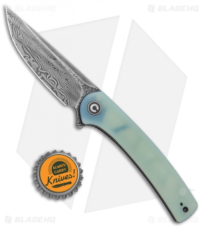 CIVIVI Mini Asticus Liner Lock Knife Natural G-10 (3.25" Damascus)