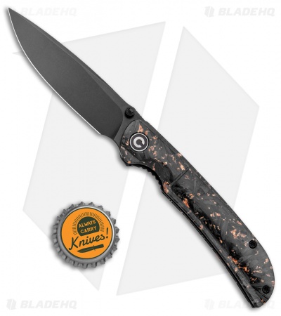 CIVIVI Imperium Liner Lock Knife Shredded CF/Copper (3.5" Black) C2106C