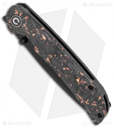 CIVIVI Imperium Liner Lock Knife Shredded CF/Copper (3.5" Black) C2106C