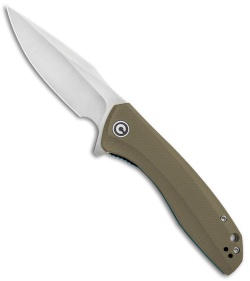 CIVIVI Baklash Flipper Liner Lock Knife Tan G-10 (3.5" Satin) C801B