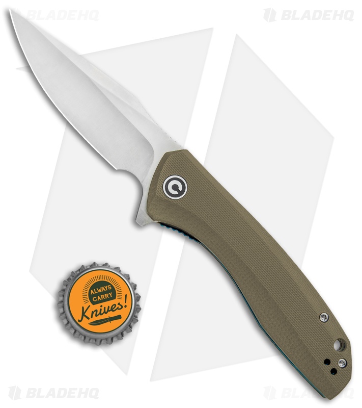 CIVIVI Baklash Flipper Liner Lock Knife Tan G-10 (3.5" Satin) C801B