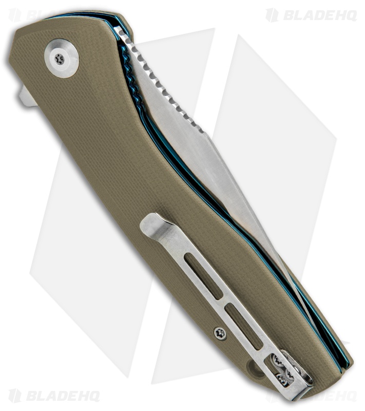 CIVIVI Baklash Flipper Liner Lock Knife Tan G-10 (3.5" Satin) C801B