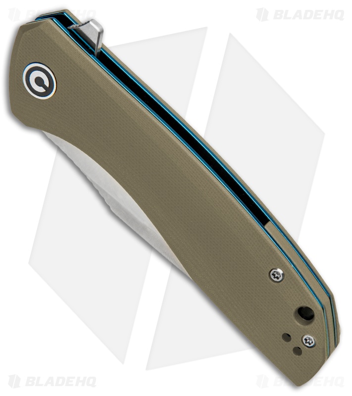 CIVIVI Baklash Flipper Liner Lock Knife Tan G-10 (3.5" Satin) C801B