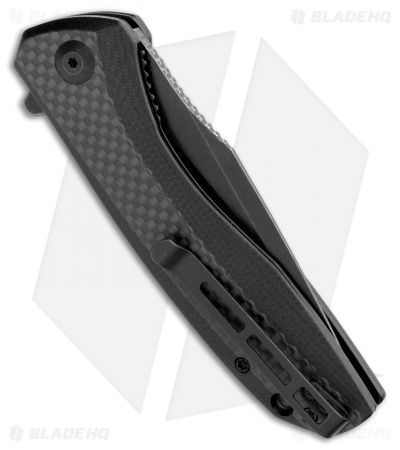CIVIVI Baklash Flipper Liner Lock Knife G-10/CF (3.5" Black Stonewash) C801I