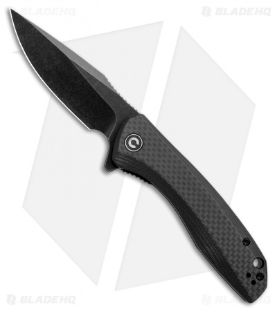 CIVIVI Baklash Flipper Liner Lock Knife G-10/CF (3.5" Black Stonewash) C801I