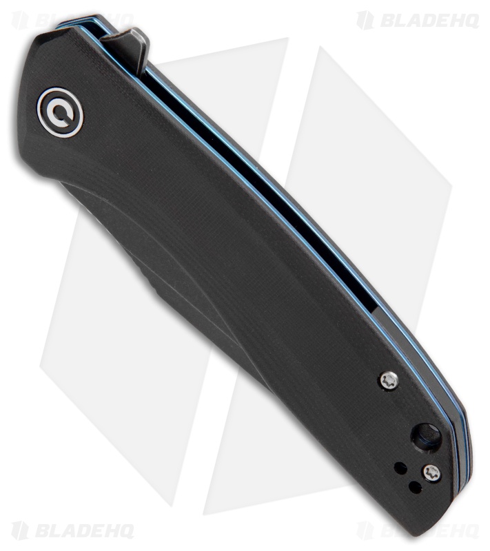 CIVIVI Baklash Flipper Liner Lock Knife Black G-10 (3.5" Black Stonewash) C801H