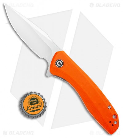 CIVIVI Baklash Flipper Liner Lock Knife Orange G-10 (3.5" Satin) C801G