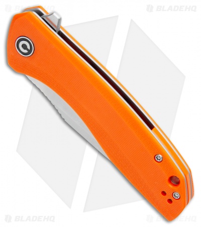 CIVIVI Baklash Flipper Liner Lock Knife Orange G-10 (3.5" Satin) C801G