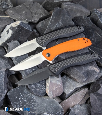 CIVIVI Baklash Flipper Liner Lock Knife G-10/CF (3.5" Black Stonewash) C801I
