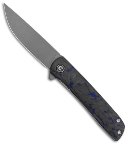 CIVIVI Brad Zinker Bo Liner Lock Knife Blue Carbon Fiber (2.9" Stonewash) *DISC*