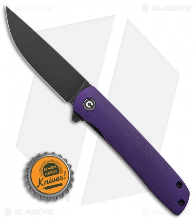 CIVIVI Brad Zinker Bo Liner Lock Knife Purple G-10 (2.9" Black SW)