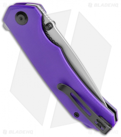 CIVIVI Brazen Drop Point Liner Lock Knife Purple G-10 (3.5" Stonewash) C2102A