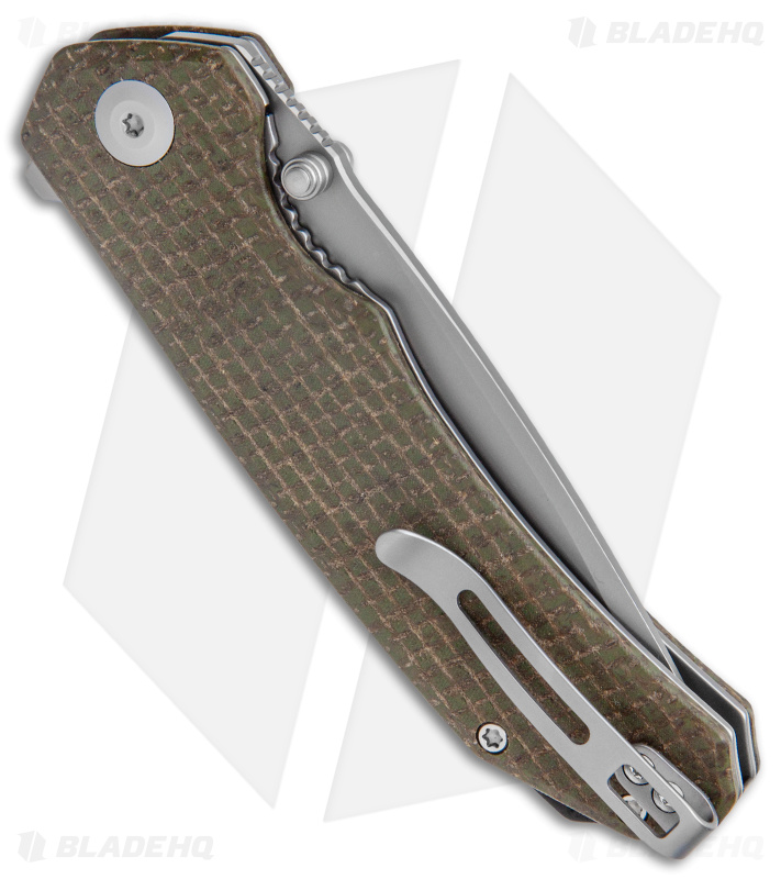 CIVIVI Brazen Tanto Liner Lock Knife Coarse Green Micarta (3.5" SW D2) C2023F